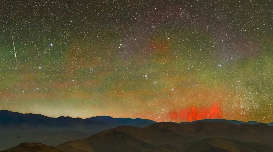 Sprite rossi: la NASA chiede ai cittadini di documentarli 1 Sprite rossi catturati dall'Osservatorio di La Silla, in Cile.