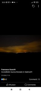 Osservata l'aurora boreale in Italia 2 aurora in Sabina