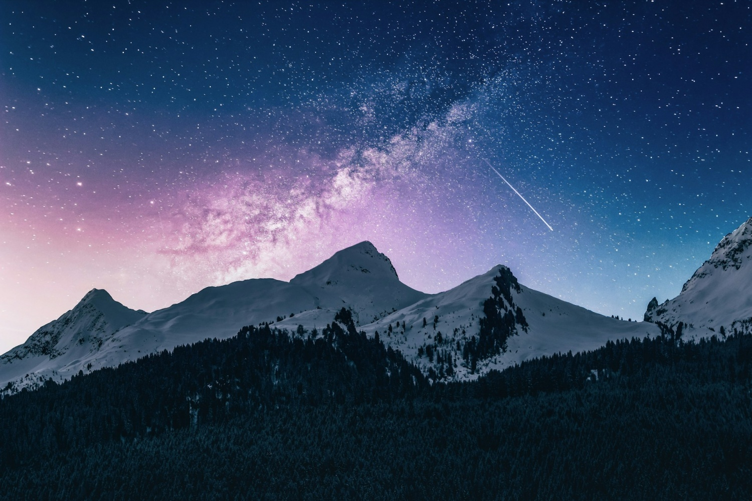 Cometa verde e blu