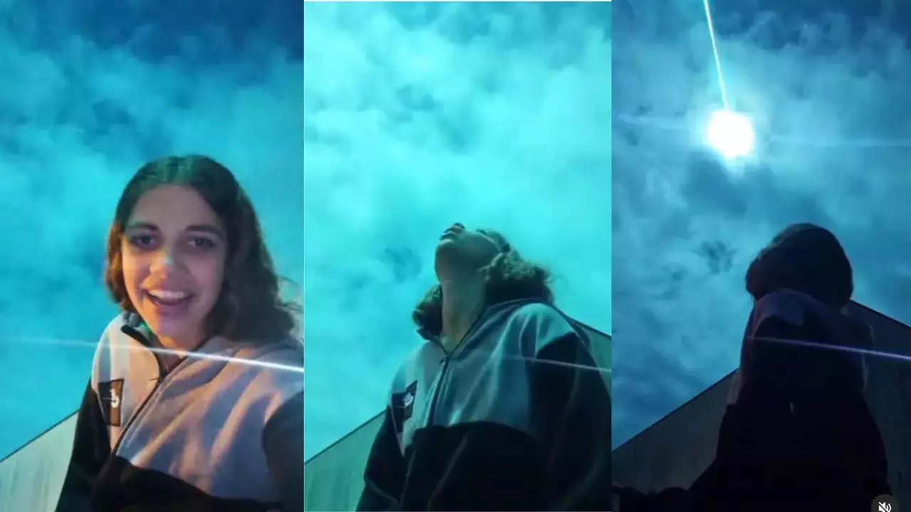 Cometa verde e blu