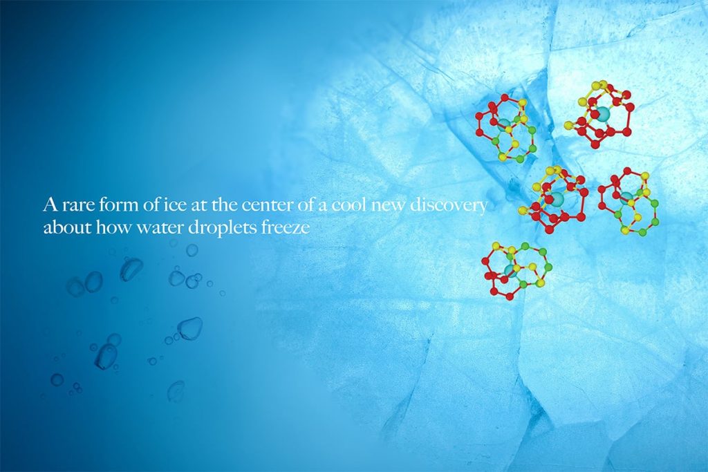 Ghiaccio 0: scoperta una nuova forma di ghiaccio 1 I ricercatori dell'Institute of Industrial Science, The University of Tokyo hanno scoperto che il ghiaccio inizia a formarsi vicino alla superficie dell'acqua tramite strutture simili a un raro tipo di ghiaccio scoperto di recente, il che ci aiuta a comprendere meglio la formazione del ghiaccio. Credito: Institute of Industrial Science, The University of Toky