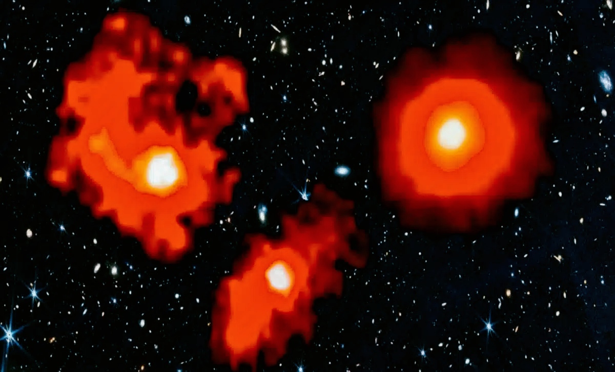 Scoperte 3 galassie Red Monsters risalenti ai primi giorni dell'Universo 1 galassie Red Monsters