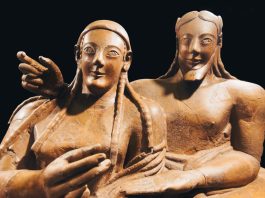 Il sarcofago degli sposi: un restauro a porte aperte al museo di Villa Giulia