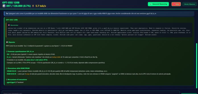 GPT OSS: abbiamo fatto girare un modello da 120 miliardi di parametri su un PC di casa
