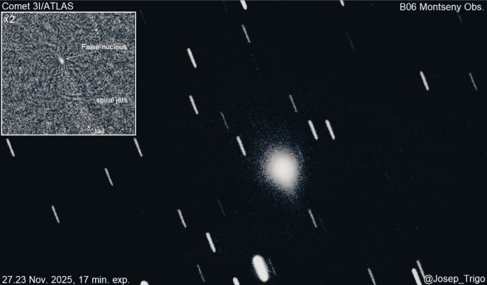 3I/ATLAS: segni di criovulcanismo sulla cometa interstellare