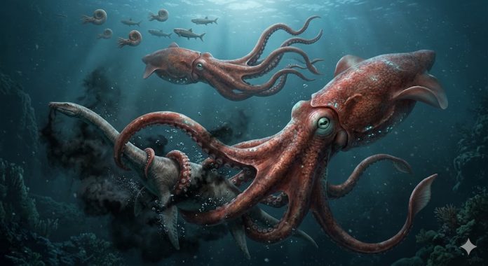 Antichi polpi giganti: predatori al vertice della catena alimentare nel Cretaceo
