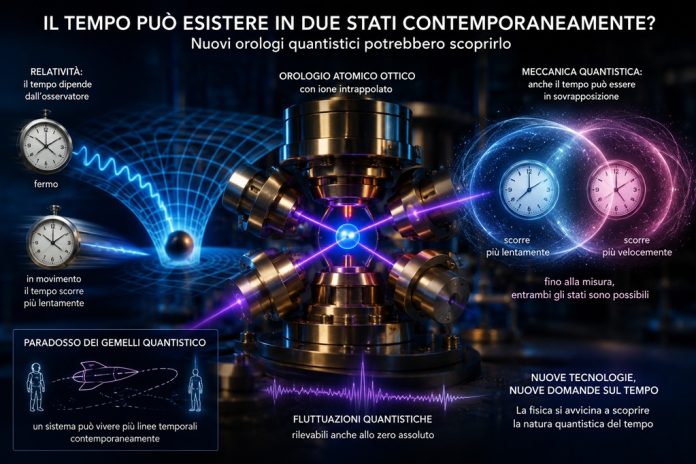 Il tempo può esistere in due stati contemporaneamente? Nuovi orologi quantistici potrebbero scoprirlo