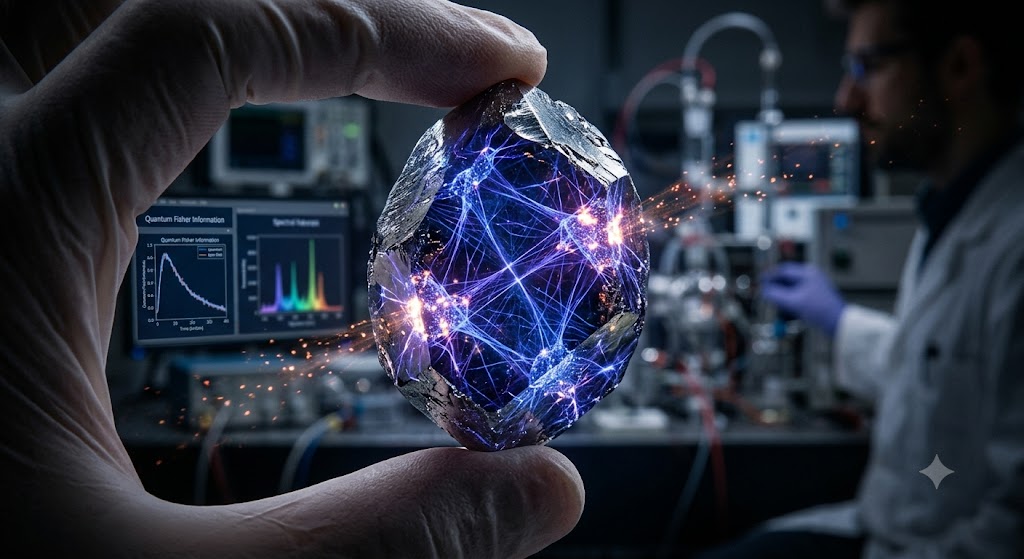 Entanglement quantistico: misurato per la prima volta in un cristallo macroscopico