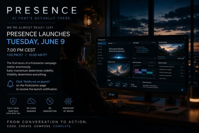 Presence launches Tuesday