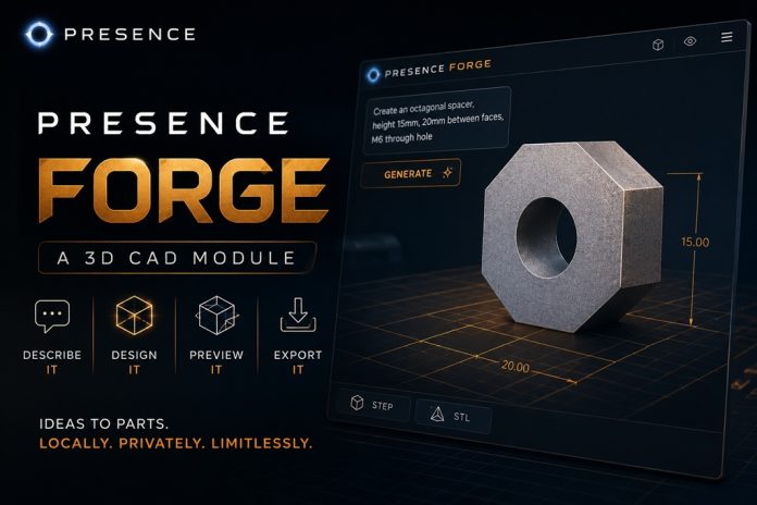 Presence Forge: quando l'IA locale incontra la progettazione 3D